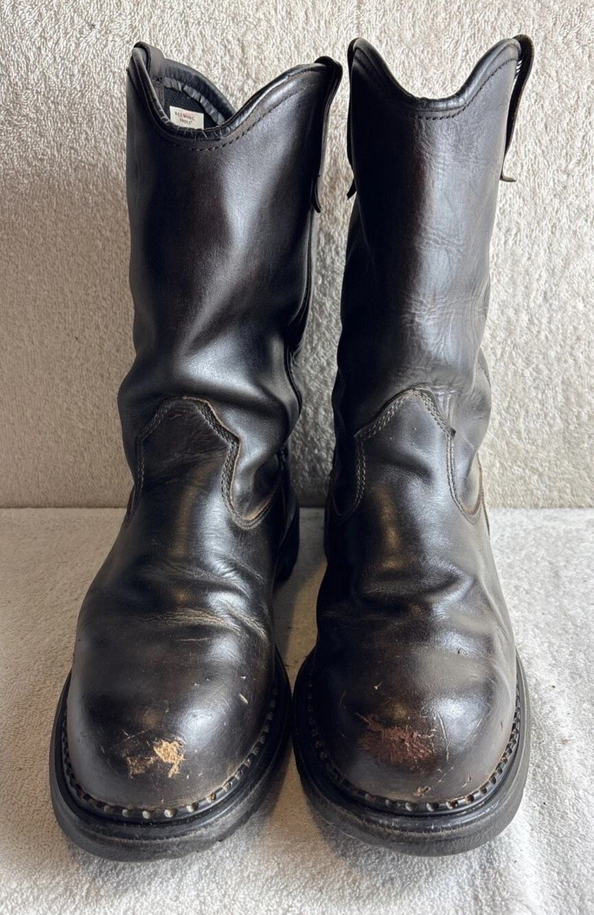 Red Wing Boots Mens Size 10 E2 Pull On Steel Toe Leather Work Waterproof 2270